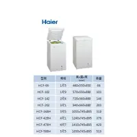 在飛比找蝦皮購物優惠-Haier 海爾 上掀密閉 冷凍櫃 1尺9  2尺4 3尺1