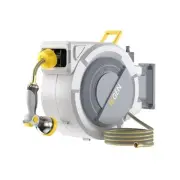 Retractable Garden Hose Reel, 1/2 in x 100 ft Heavy Duty Wall Mounted Water