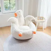 Sofa Lazy Sack swan Bean Bag Cover (No Filler) Stuffed Memory Foam Lounger Seat Bean Bag Cover Kids' Bean Bag Chairs Cover Sofa Stool for Teens, Adults to Gaming,L