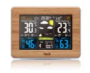 Alarm Clock With Time And Temperature Projection Usb Charging Alarm Clock - Bamboo