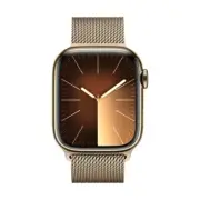 Apple Watch Series 9 GPS + Cellular 41mm Stainless Steel Case Gold Milanese Loop