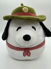 New Squishmallow Kellytoy Plush Peanuts 10" Snoopy in Beagle Scout Outfit NWT