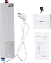 220V 3000W Practical Mini Electric Tankless Instant Hot Water Heater Bathroom Kitchen Use White