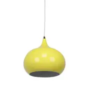 Mini Kirby Inverted Bowl Metal Pendant Light Lamp - Luminous Yellow.