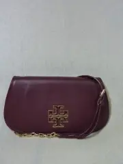NWT Tory Burch Red Agate Leather Britten Cross Body bag/Clutch - $350