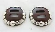 Clovis Conchos Slotted Iron Silver Overlay Hansen Western Gear Pair New Saddle