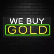 We Buy Gold Sign for Business Displays | LED Flex Neon | 32"W x 13"H x 1"D