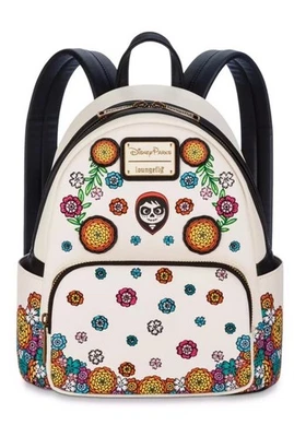 Disney Loungefly 2024 Pixar Coco Miguel Day Of The Dead Flowers Backpack - NEW