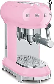 Smeg ECF01PKEU Espresso Machine, Plastic, Rose