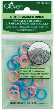 3 Pack Clover Stitch Marker Rings-Small/Large 30/Pkg 329-SL