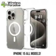 For Apple iPhone 15 14 Pro Max Clear Case Slim Mag Magnetic Cover
