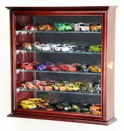 Car Display Case 30 Pcs Matchbox Model Toy Train 1/64 1/43 N HO Cherry Cabinet
