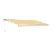 ALEKO Wall Retractable Patio Awning 10 ft. W/ Motorized UV Polyester in Ivory