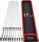 17 Inch Long Stainless Steel Skewers for Kabobs,Honshen Flat Shish Kabob Barb...