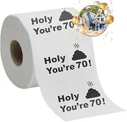 70th Birthday Gift Present Toilet Paper - Happy Seventieth 70 Prank Funny Novelty Gag Joke Gift - Holy Crap