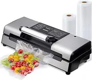 [Kursinna] Automatic Vacuum Sealer Machine, 8 in 1 Multi-function Dry/Moist Modes For Food Preservation, Powerful Food Sealer with Built-in Cutter and Bag Storage | VS5738