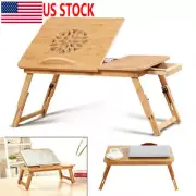 Bamboo Portable Folding Legs Laptop Notebook Table Bed Sofa PC Home Desk Stand