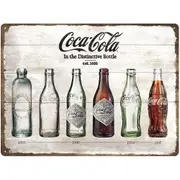 Nostalgic Art Coca-Cola Bottle Timeline 30x40cm Large Tin Sign
