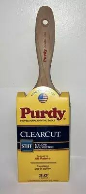 New Purdy Clearcut Sprig 3” with Flat Nylon Polyester Trim Paint Brush