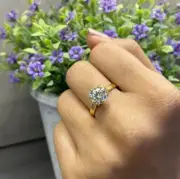 Forever Round Solitaire Ring Unique Ring Engagement Ring Wedding Ring 925 Silver