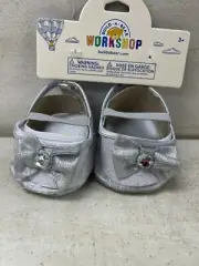 BUILD A BEAR SILVER PRINCESS HEELS/SHOES BRAND NEW WITH TAGS