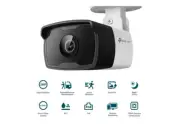 TP-Link Outdoor Bullet IR Surveillance Camera VIGIC320I(4MM), HD 2MP, White