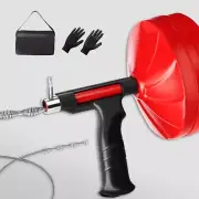50FT Drain Snake Auger Tool for Kitchen Shower All Drains Manual Drill