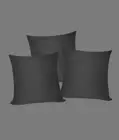 3 x Plain Satin 39x39 Black Cushion Cover / Pillow Cases /Sofa Décor