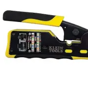 110 Ratcheting Data Cable Crimper, Wire Stripper & Cutter for RJ45/RJ11/RJ12