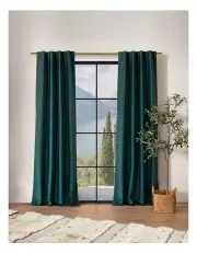 [Cadence & Co.] Byron Matte Velvet Curtains Set of 2 in Deep Teal