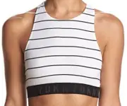 NWT Dkny Seamless Litewear High Neck Rib Crop Small