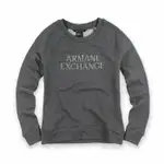 美國百分百【全新真品】ARMANI EXCHANGE 大學T 長袖 T恤 T-SHIRT AX 水鑽 玫粉 女XS S號 H634