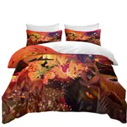 Fantasy Art Unicorn Pegasus Volcanoes and Beautiful Artist Quilt Cover