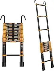 Aluminum Alloy Telescopic Ladder Portable Folding Telescoping Ladder Compact Telescopic Ladder with Hook Suitable for The attic roof top Company