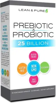 Lean & Pure Prebiotic & Probiotic, 25 Billion Live and Shelf Stable Cultures, 30