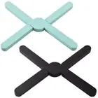 2 Pack Non Slip Foldable Silicone Trivets Expanding Pot Holder for Hot Dishes