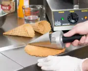 Commercial 10" Waffle Cone Maker Ice Cream Roller Mold Big Rolling Forming Tool