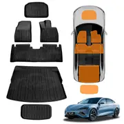 3D Floor Mats Boot Liner Set for BYD Seal 2023-2025 All Weather Heavy Duty Front Trunk Toolbox Cargo Cover