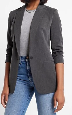EXPRESS NEW Editor One Button Boyfriend Blazer Size 10 B3