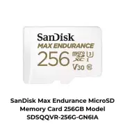 SanDisk Max Endurance MicroSD Memory Card 256GB Model SDSQQVR-256G-GN6IA