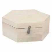 Urban Crafter Hexagonal Paulownia Box with Tag 20x17.3x8cm