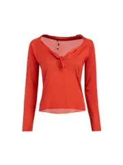 Red Bow Long Sleeves Top