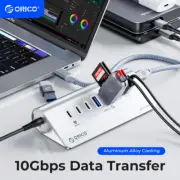 ORICO 7 Ports USB 3.2 HUB Gen 2 10Gbps Type C Hub Powered For Laptop Macbook Pro