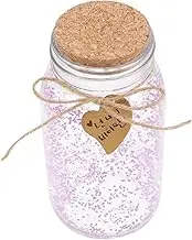 HAWILLOSCH Luminous DIY Wishing Bottle Multipurpose Glass Storage Jar with Corked Stopper for Home Decor Photo Props Candy Storage and Relaxing Atmosphere