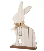 24” Easter Spring Bunny Wood Slat Springtime Decoration