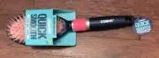 Conair Quick Smooth Cushion Hairbrush with De-Poof Shine Technology to Touch Up