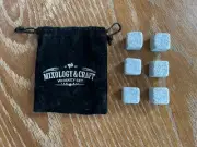 Beverage Chilling Stones - Whiskey Stones Set Of 6 w/ Pouch
