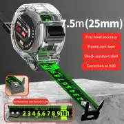 Luminous Tape Measure 7.5m x 25mm – Dual-Sided, Glow in Dark, Self-Locking43tE