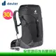 【全家遊戶外】Deuter 德國 AC LITE 網架直立式透氣背包 30L 黑/3421021/登山背包/健行包/後背包