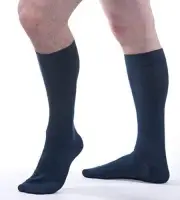 Allegro Unisex 20-30 mmHg Essential 111 Cotton Compression Sock - Medium Navy -